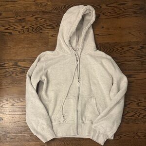 Brandy Melville Gray/Cream Hoodie